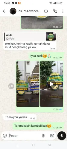 Testimonial Papan Bunga Pernikahan legok kaler