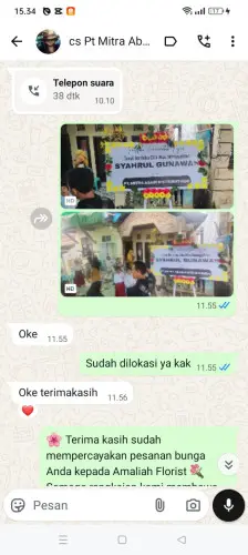 Testimonial Papan Bunga legok kaler