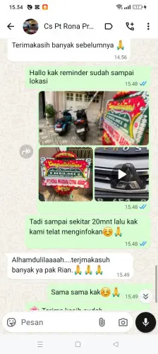 Testimonial Papan Bunga legok kaler